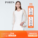 PORTS寶姿商場(chǎng)同款春夏新品女裝歐根紗拼接袖連衣裙 米白 S