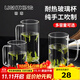 明尊（LIGHTKING）茶杯 玻璃水杯帶把手 男女辦公室泡茶杯加厚耐熱玻璃杯子 CP'40【480ml】單只裝