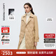 朗姿霍爾多巴吉白鵝絨中長(cháng)款風(fēng)衣羽絨服外套設計感冬季新款上衣女 淺米色 M