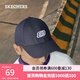 斯凱奇（Skechers）男女同款休閑鴨舌帽情侶棒球帽百搭休閑帽子 藏青色/002Z 均碼