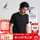 諾帝卡（NAUTICA）男裝25春夏新款滌彈雙面布速干圓領(lǐng)短袖T恤男TE5102 黑色0TB XL