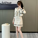 妤遇（YUUZYUUS）品牌女裝小香風(fēng)套裝女2025年春秋新款氣質(zhì)名媛風(fēng)小個(gè)子短裙兩件套 米白色 M