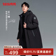 鴨鴨（YAYA）王一博同款風(fēng)衣羽絨服男冬季新款中長(cháng)款百搭休閑情侶風(fēng)衣厚外套MY 黑色 2XL /185/100A