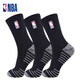 NBA運動(dòng)襪男士高筒襪子銅離子抗菌紗線(xiàn)長(cháng)筒籃球襪加厚毛巾底棉襪3雙