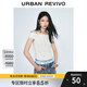 UR2025春季新款女裝氣質(zhì)魅力一字領(lǐng)短款修身T恤UYY450100 本白 L