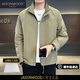 JASONWOOD品牌男裝立領(lǐng)夾克男士外套2026春秋季青年休閑輕奢免燙沖鋒上衣 高檔卡其綠 常規 【現貨速達】 XL (建議130-150斤)