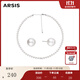 Arsis白色/灰色珍珠項鏈套裝原創(chuàng  )設計耳釘時(shí)尚百搭鎖骨鏈送女友禮物 白色珠鏈套裝 6mm項鏈+12mm耳釘