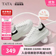 他她TATA奶油泡泡厚底小白鞋透氣增高板鞋WU501CM4 白/黑 37