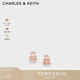 CHARLES&KEITH圈定系列多層金屬時(shí)尚耳環(huán)女士生日禮物CK5-42120294 Rose Gold玫瑰金色