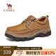 駱駝（CAMEL）新款柔軟磨砂牛皮寬楦止滑大頭經(jīng)典休閑鞋男士 G13A307163   駝色 41
