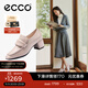 愛(ài)步（ECCO）樂(lè )福鞋女 25年新款優(yōu)雅淺口正裝單鞋粗跟高跟鞋女 型塑291903 灰粉色29190301386 38