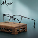 MOYRIN開(kāi)拓者設計師款眼鏡超輕純鈦眼鏡框男士半眉框近視鏡架 黑金 鏡框+凱米1.67折射率鏡片