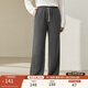 纖莉秀【加絨保暖】大碼女裝休閑簡(jiǎn)約百搭舒適褲子胖mm2025冬新款4910 深灰色 36/4XL