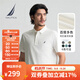諾帝卡（NAUTICA）【單件直降】男裝25春夏新款棉氨珠地親膚多色短袖翻領(lǐng)T恤KE5101 白色1BW L