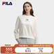 FILA 斐樂(lè )官方女子套頭衛衣2025秋冬時(shí)尚休閑寬松刺繡針織上衣