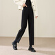 逸陽(yáng)（ESE-Y）毛呢西裝褲女加厚2025秋冬季新款煙管褲直筒高腰哈倫版西褲子 黑色 加絨 28