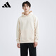 【9成新】阿迪達斯 （adidas） 三葉草 C Hoodie FT 情侶衛衣 情人節 HK2936 米白 S  