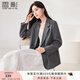 香影灰色廓形西裝外套女2025秋裝新款高智感雙排扣氣質(zhì)通勤小西服 深灰 S 55/80A/85-95斤