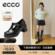 愛(ài)步（ECCO）單鞋 25年新款輕奢牛皮扣帶增高粗跟高跟鞋 都市首爾223543 黑色22354301001 37