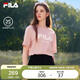 FILA 斐樂(lè )官方男女同款針織T恤2025年夏季純棉寬松休閑情侶短袖t恤