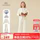 英氏（YEEHOO）女童套裝兒童外套長褲秋季時(shí)尚女孩學(xué)院風(fēng)中大童裝洋氣秋裝新款 學(xué)院休閑米白 160