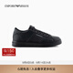 EMPORIO ARMANI/阿瑪尼官方旗艦新款男士輕戶(hù)外拼接綁帶休閑運(yùn)動(dòng)板鞋秋季 K001-黑色 42
