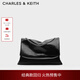 CHARLES&KEITH大容量純色鏈條郵差包單肩腋下包包女包婚包生日禮物CK2-20271514 Black黑色 大包