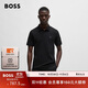 BOSS博斯【珠地布】男士徽標貼片彈力棉短袖Polo衫