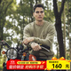 AKSERIES AK男裝秋季新款輕復古系列印花休閑圓領(lǐng)套頭衛衣男2205230易穿搭 卡其色 XL
