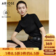 艾諾絲雅詩(shī)【商場(chǎng)同款】2025秋季新品通勤百搭100%綿羊毛針織衫女30818025 黑色 M