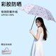 印象城彩膠遮陽(yáng)傘防曬防紫外線(xiàn)太陽(yáng)傘便攜戶(hù)外小巧雙層花傘  紫色小花