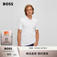 BOSS博斯【禮物】【男女同款 100%棉珠地布】休閑短袖Polo衫 100-白色 M
