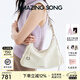 Amazing Song乙頌女包[教師節禮物]陳都靈同款甜甜圈HOBO小號新款單肩斜挎包 奶油黃 精美禮盒發(fā)貨