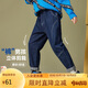 ASK JUNIOR男童褲子2025秋中大童長(zhǎng)褲直筒褲休閑兒童牛仔褲 深藍(lán)色 150
