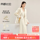 尚都比拉時(shí)尚西裝套裝女春秋款通勤西服外套馬甲A字裙子三件套 燕麥色 L