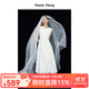 Mandy Zhang白月光裙釘珠白色連衣裙女氣質(zhì)訂婚輕禮服長(zhǎng)款背心裙子 月光女神 S