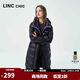 金羽杰加厚黑金羽絨服女長(cháng)款冬季都市簡(jiǎn)約寬松羽絨面包服女士Y22608115