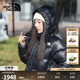 北面（The North Face）羽絨服女700蓬鵝絨Puffy風(fēng)帽可拆卸肩帶系統戶(hù)外秋冬上新|89YN JK3/宇宙黑 M