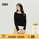 森馬（Semir）長(cháng)袖T恤女不對稱(chēng)假兩件2025秋季小心機修身拼色衣服10A525101001
