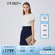 PORTS寶姿女裝春夏新品時(shí)尚Two-in-one疊片裝飾連衣裙LM8D198KWB008 丈青 M (6)