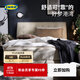 宜家（IKEA）庫佳頓臥室家具皮藝雙人床軟包床主臥大床 灰白180x200cm