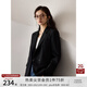 自巧（ZIQIAO）小個(gè)子收腰顯瘦西裝外套女設(shè)計(jì)感小眾2023秋裝新款氣質(zhì)上衣 星空黑 S (3碼)