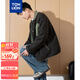唐獅（TonLion）2025春男春季新款棒球領(lǐng)撞色口袋外套男裝外套 灰綠 XL 