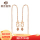 菜百首飾 K金耳飾 18K玫瑰金鏤空小熊耳線(xiàn) 時(shí)尚簡(jiǎn)約女款耳飾耳墜  定價(jià) KJ