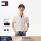 TOMMY JEANS【潮流鑲邊】25夏季男裝純棉珠地網(wǎng)眼商務翻領短袖T恤POLO20745 白色YBL L