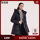 歌莉婭（GOELIA） 輕薄羽絨服女款冬季保暖鵝絨服收腰顯瘦外套1ADC8C02A 00B黑色 M -