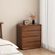 森喜言胡桃木全實(shí)木抽屜柜五斗柜收納儲物柜臥室簡(jiǎn)約現代客廳六斗櫥柜子 胡桃色 60寬四斗柜 深45 高90