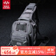 MAXGEAR馬蓋先印魚(yú)胸包 男戶(hù)外運動(dòng)騎行單肩背包軍迷彩多功能戰術(shù)斜背包 魔灰