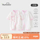 歡喜小熊新生兒連體哈衣寶寶夏季純棉護(hù)肚爬服0-6個(gè)月剛出生夏天嬰兒衣服