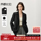 尚都比拉高智感西裝女秋季免打理小西服休閑寬松外套氣質(zhì)上衣 黑色 M